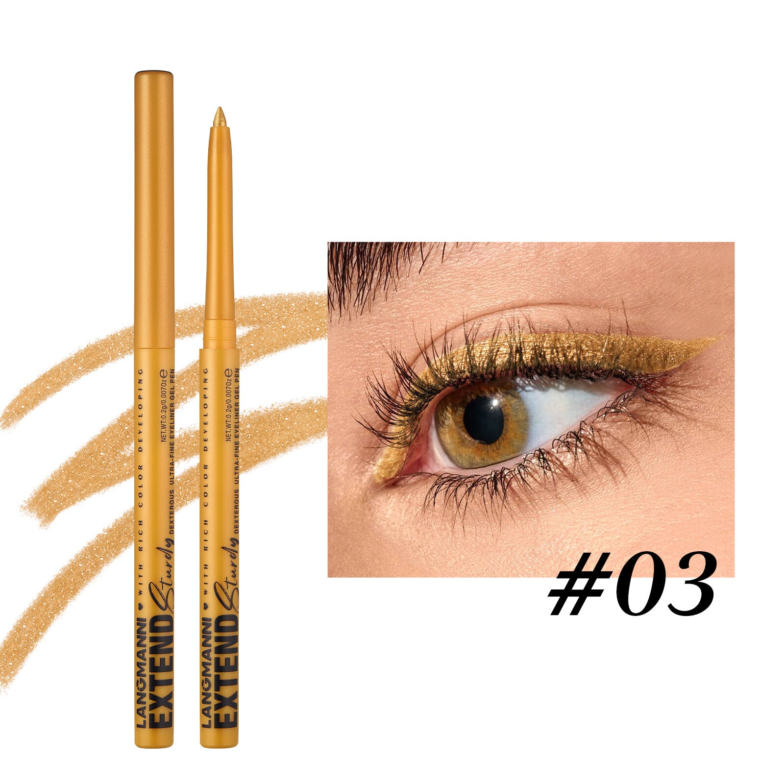 Colorful  Glitter Eyeliner Pencils Waterproof & Smudgeproof For Party, Halloween, Cosplay Makeup 12 Vibrant Shades