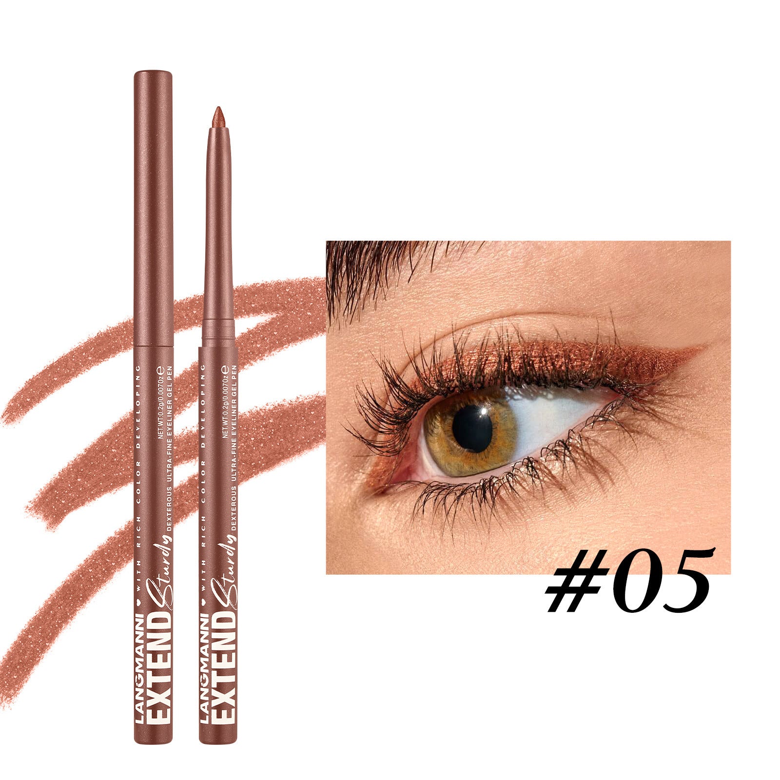 Colorful  Glitter Eyeliner Pencils Waterproof & Smudgeproof For Party, Halloween, Cosplay Makeup 12 Vibrant Shades