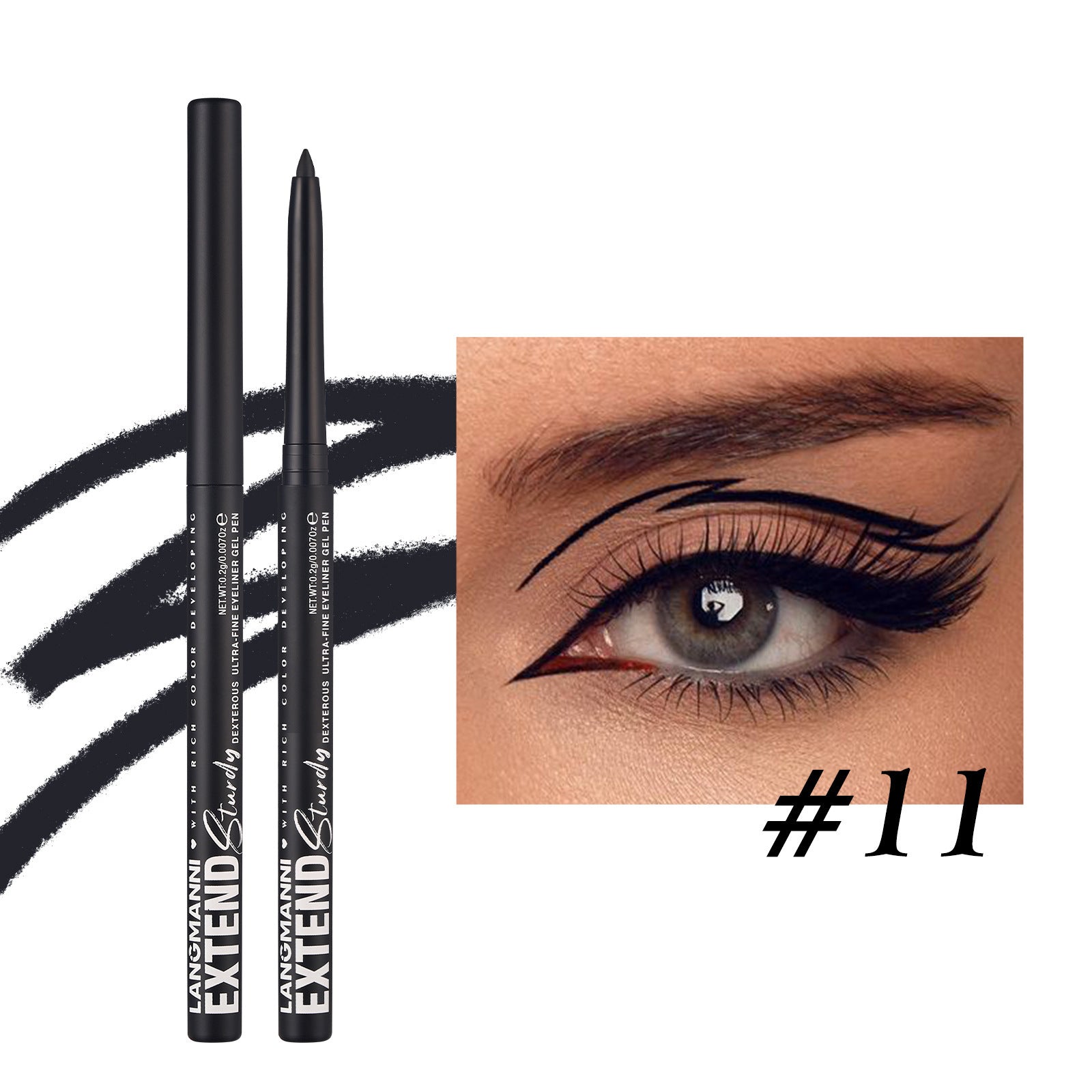Colorful  Glitter Eyeliner Pencils Waterproof & Smudgeproof For Party, Halloween, Cosplay Makeup 12 Vibrant Shades